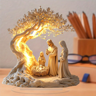 Desktop Decoration Family Statue Tree Of Life Newborn Acrylic Desktop
