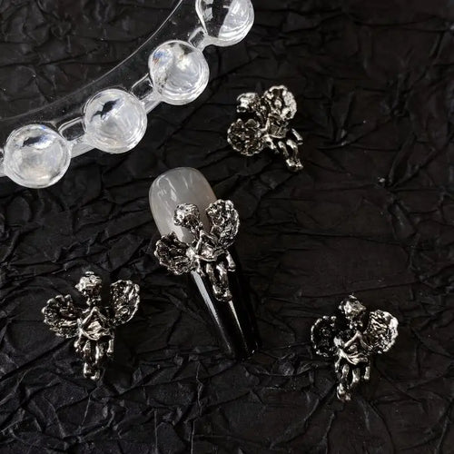 10pcs Gothic Punk Style Nail Art Charms Antique Silver Alloy  Jesus