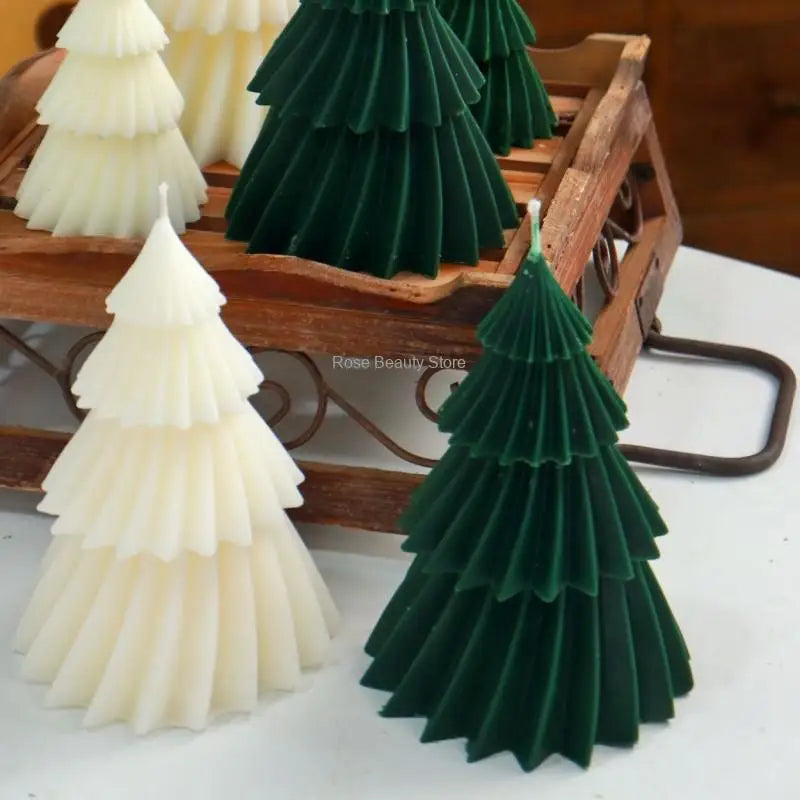 3D Christmas Tree Candle Silicone Mold DIY Christmas Candle Making Kit