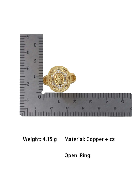 Classic Versatile Geometric Shape White Zircon Plated Gold Copper