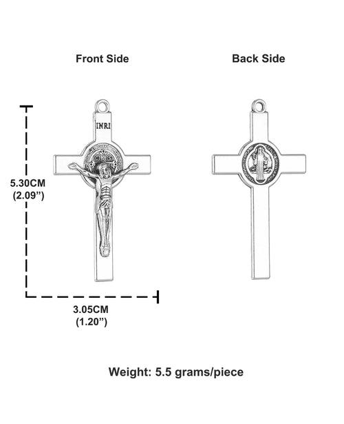 10Pcs/15Pcs/30Pcs Catholic Exorcism St.Benedict Pendants INRI Crucifix