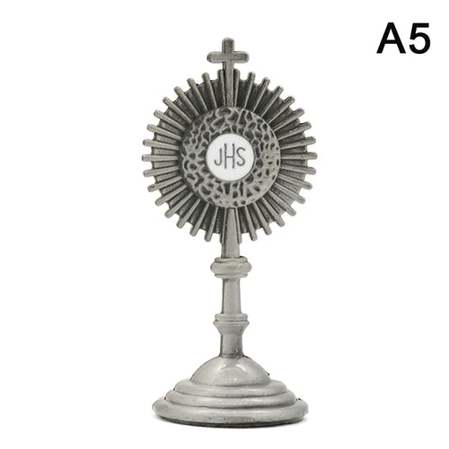 Catholic Christian Communion Statue Gold Jesus Hominum Salvator Home