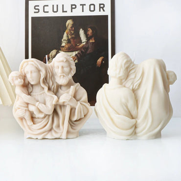 Catholic Jesus Family Candle Silicone Mold DIY Jesus Virgin Mary