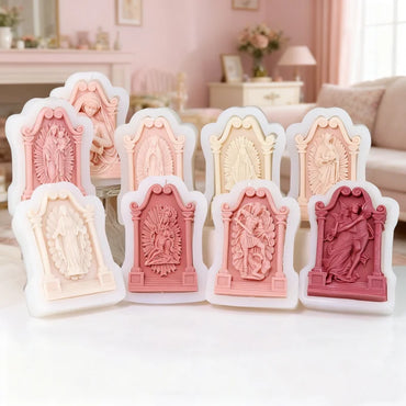 3D Virgin Mary Series Silicone Mold Holy Jesus Virgin Mary Fimaly