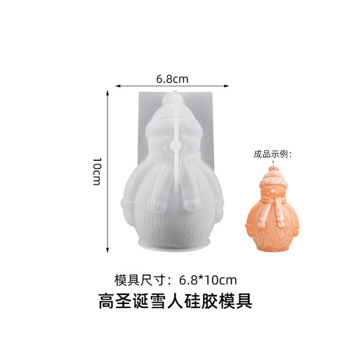 3D Christmas Tree Candle Silicone Mold DIY Christmas Candle Making Kit