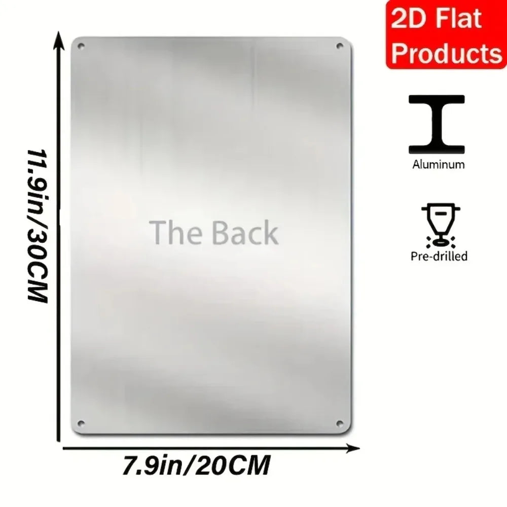 Madonna Religious Plaque-Aluminum Indoor Decor | Pre-Drilled Wall