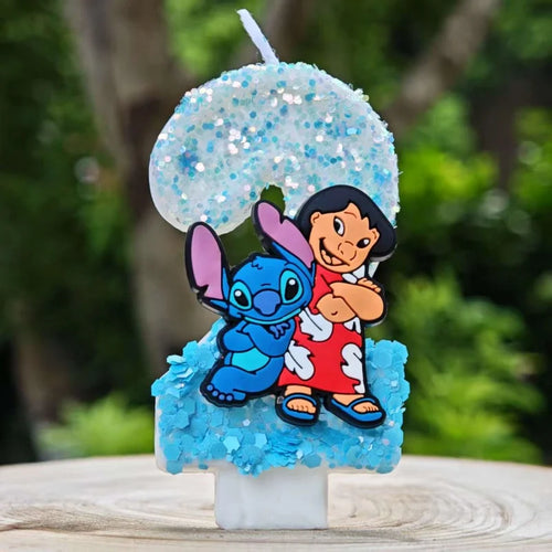 Lilo & Stitch Candle Number 0-9 Anime Digital Stitch Angel Children