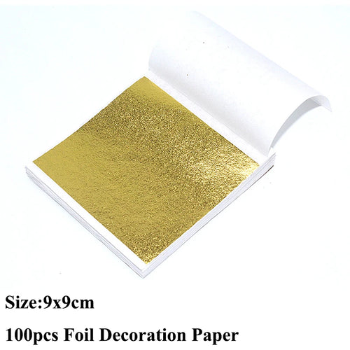 100pcs Imitation Gold Sliver Copper Foil Paper DIY Resin Candle