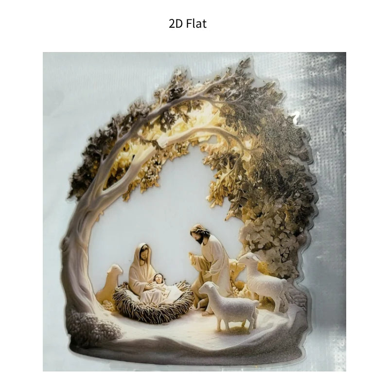 【ZYAO-1】Desktop Decor Family Statue Jesus Tree Of Life Newborn Acrylic