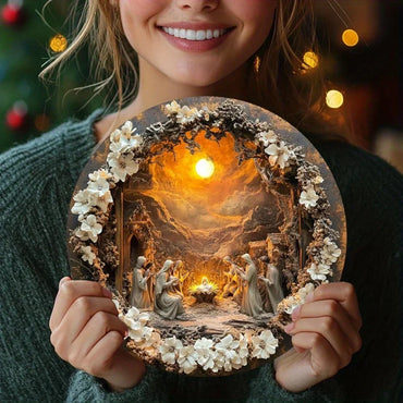 The Metal Wall Art of Classic Nativity: A Vintage Religious Scene