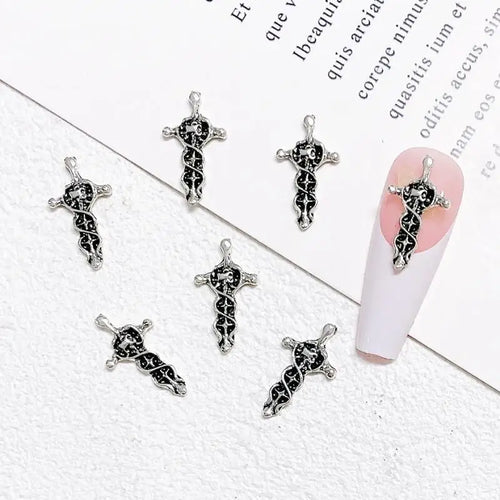 10pcs Gothic Punk Style Nail Art Charms Antique Silver Alloy  Jesus