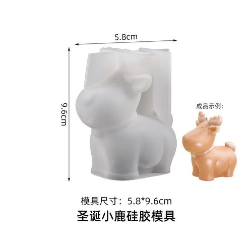 3D Christmas Tree Candle Silicone Mold DIY Christmas Candle Making Kit