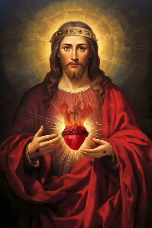 Christian Sacred Heart Jesus Art Posters Prints Catholic Pure Virgin