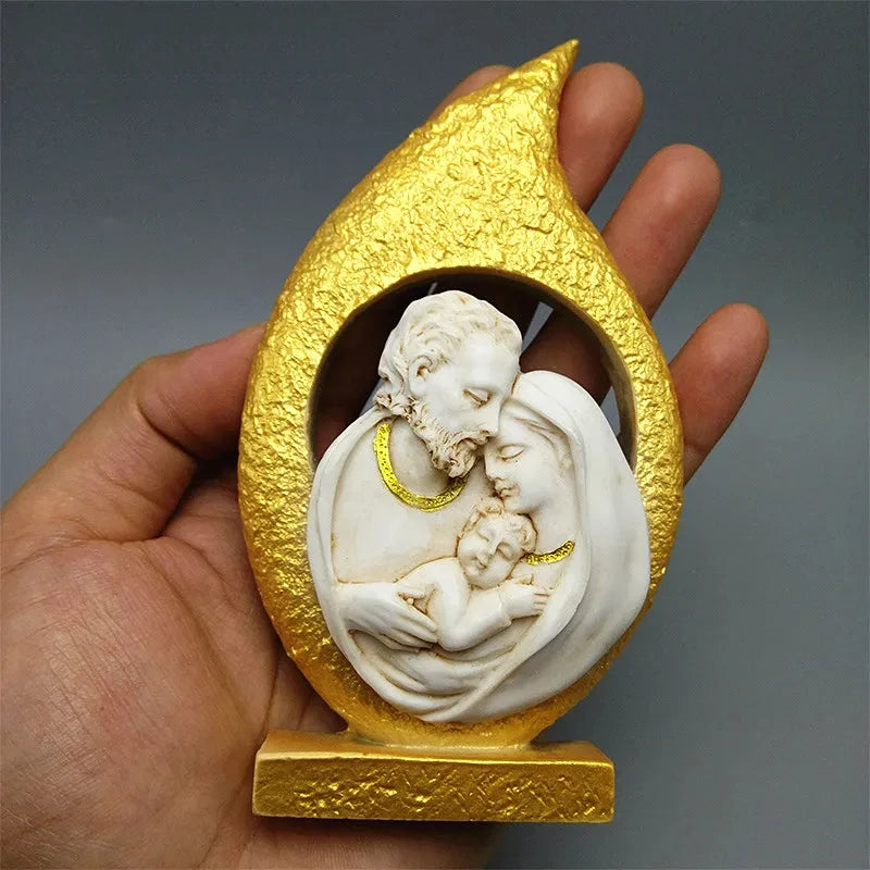 Catholic Holy Family Three Silicone Mold Fondant Cake Mold Resin
