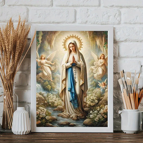 1pc Vintage Virgin Mary and Jesus Canvas Christian Faith Poster Home