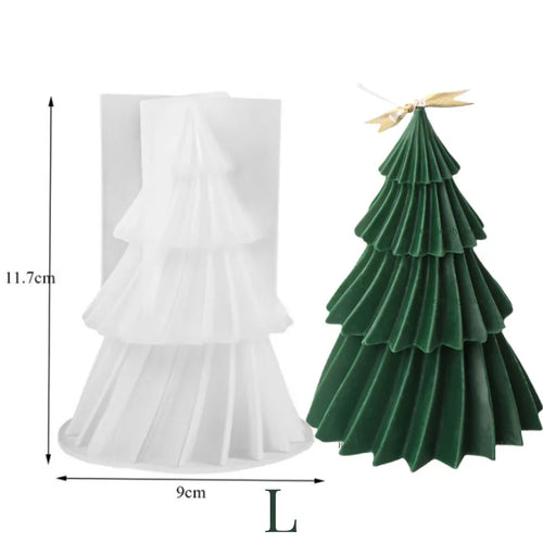 3D Christmas Tree Candle Silicone Mold DIY Christmas Candle Making Kit
