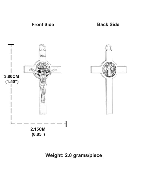 10Pcs/15Pcs/30Pcs Catholic Exorcism St.Benedict Pendants INRI Crucifix