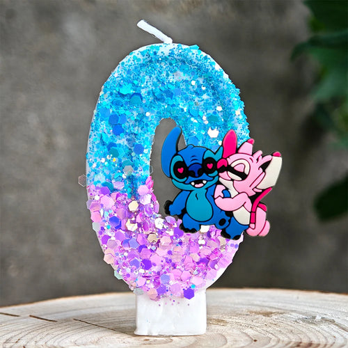 Lilo & Stitch Candle Number 0-9 Anime Digital Stitch Angel Children