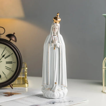 1PC Rose Fatima Our Lady Icon of Mary Catholic Church Family Ceramic