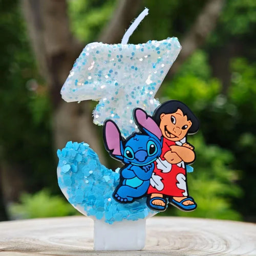 Lilo & Stitch Candle Number 0-9 Anime Digital Stitch Angel Children