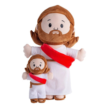 25cm/50cm Cartoon Jesus Pillow Stuffed Toy Bedside Sofa Cushion