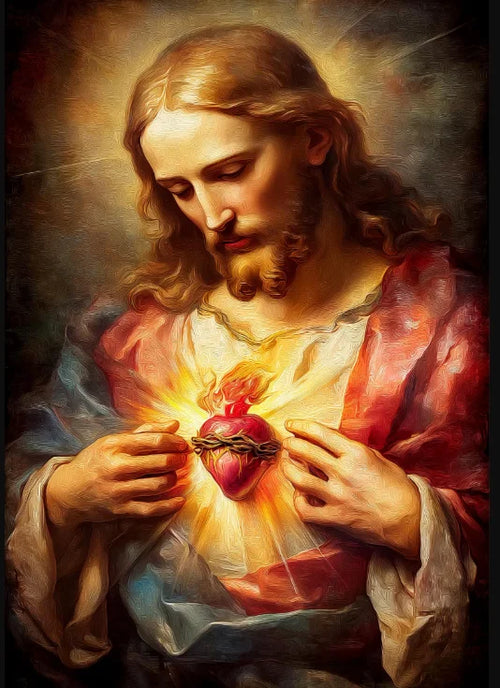 Christian Sacred Heart Jesus Art Posters Prints Catholic Pure Virgin