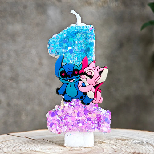 Lilo & Stitch Candle Number 0-9 Anime Digital Stitch Angel Children