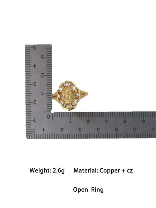 Classic Versatile Geometric Shape White Zircon Plated Gold Copper