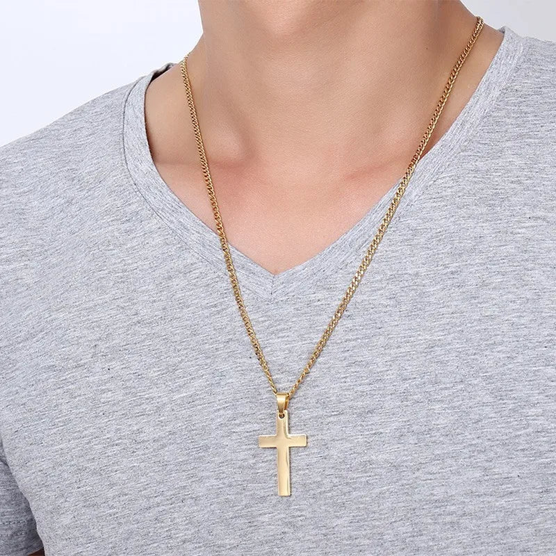 Fashion Cross Necklaces For Women Gold Silver Color Crucifix Pendant