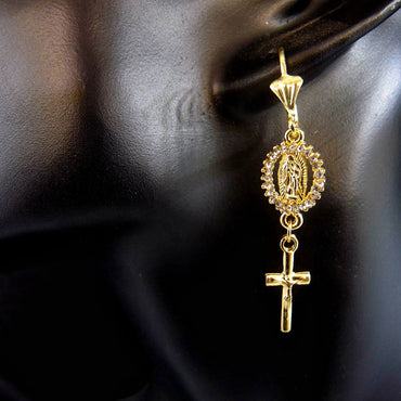 Fashionable and elegant Virgin Mary sparkling rhinestone cross