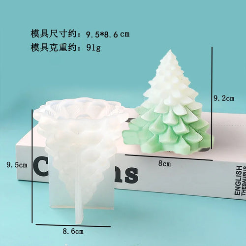 3D Christmas Tree Candle Silicone Mold DIY Christmas Candle Making Kit