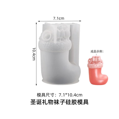 3D Christmas Tree Candle Silicone Mold DIY Christmas Candle Making Kit