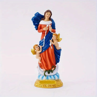 1PC Mary Undoer of Knots Figure on Base Catholic Religious Gift Resin