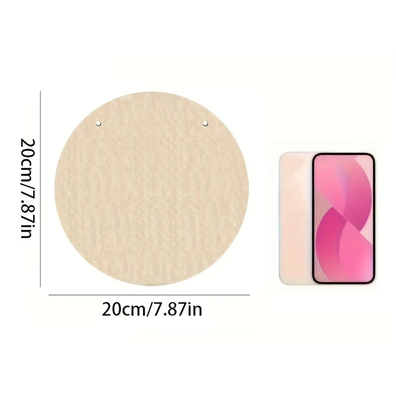 2D 8in Wooden Circular Disc Jesus and Disciples Flat Christian