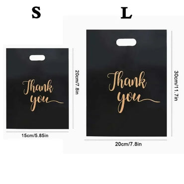 100PCS Thanksgiving Gift Bag Black Product Shopping Bag Candy Gift