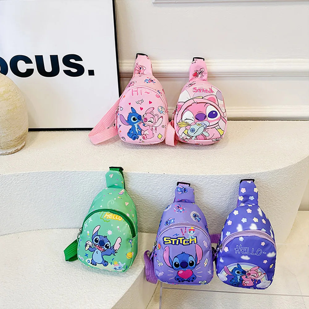 Stitch Anime Shoulder Bags Kawaii Fashion Chest Bag Travel Satchel