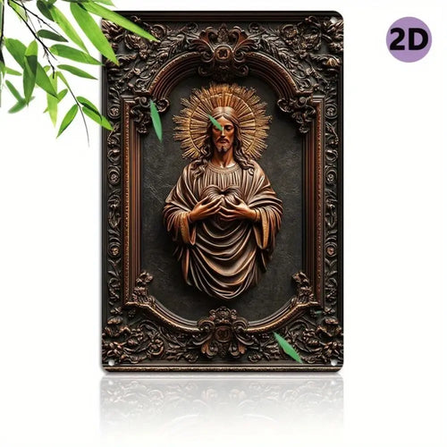 1pc 8x12" Vintage Aluminum Wall Art - Guadalupe Virgin Mary Retro