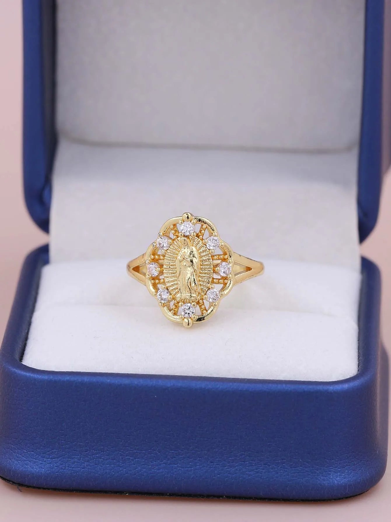 Classic Versatile Geometric Shape White Zircon Plated Gold Copper