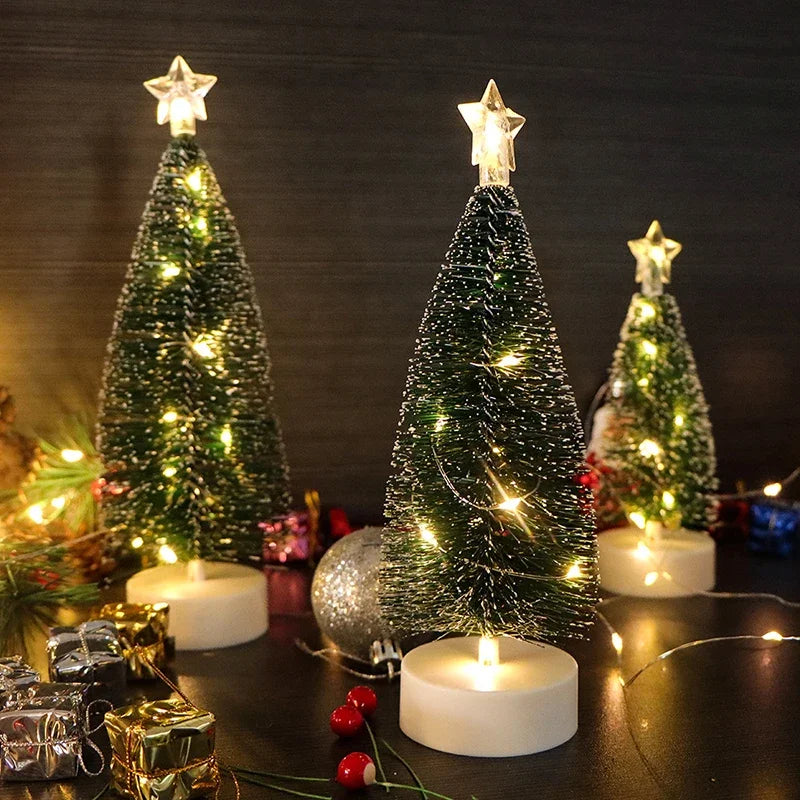 Luminous Mini Christmas Trees LED Lights Home Decoration Electronic