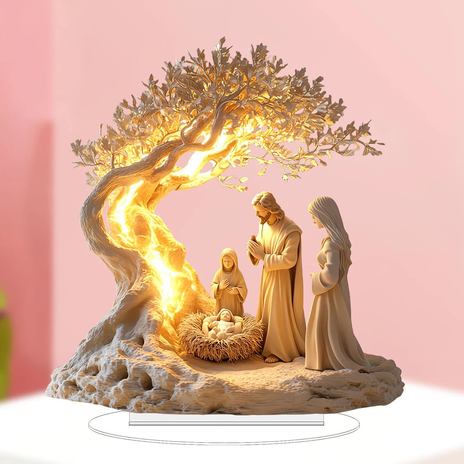 1 piece desktop decoration statue of Jesus, Tree of Life, newborn home