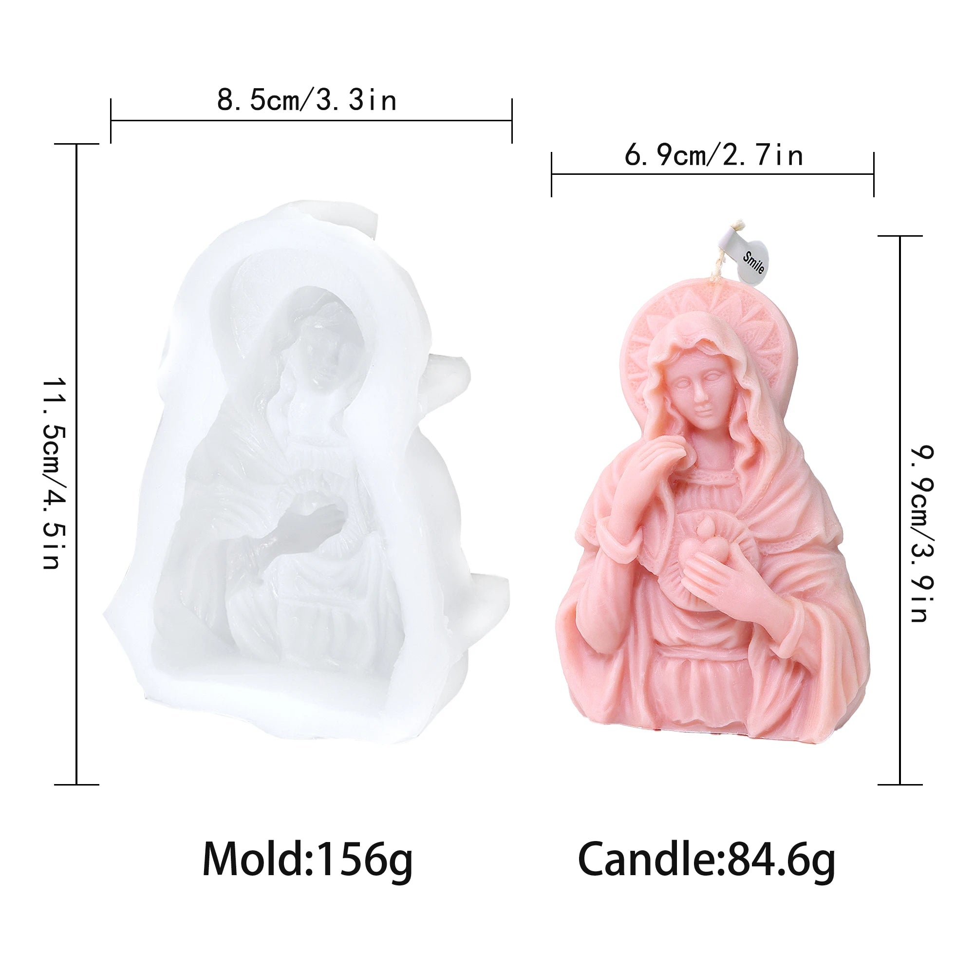 Jesus Family Silicone Mold 3D DIY Holy Jesus Mary Joseph Candle Mould