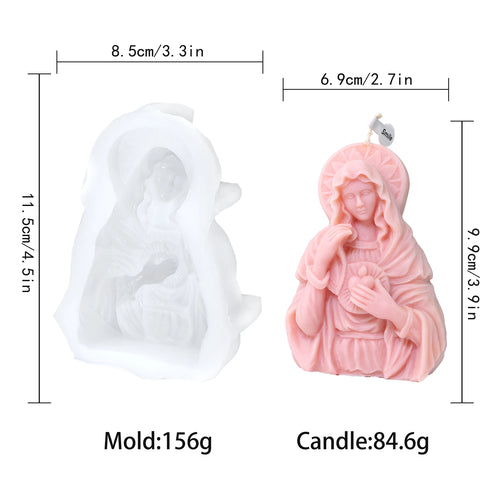 Jesus Family Silicone Mold 3D DIY Holy Jesus Mary Joseph Candle Mould