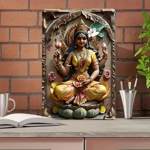 1pc 8x12" Vintage Aluminum Wall Art - Guadalupe Virgin Mary Retro