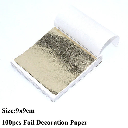 100pcs Imitation Gold Sliver Copper Foil Paper DIY Resin Candle