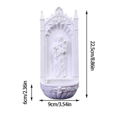 St Anthony Statue White Resin Religious Sculpture Saints Holy Statue