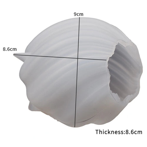 Multi Size Striped Wave Ball Silicone Candle Mould Geometry Line Cone