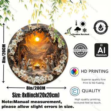 The Metal Wall Art of Classic Nativity: A Vintage Religious Scene