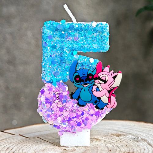 Lilo & Stitch Candle Number 0-9 Anime Digital Stitch Angel Children