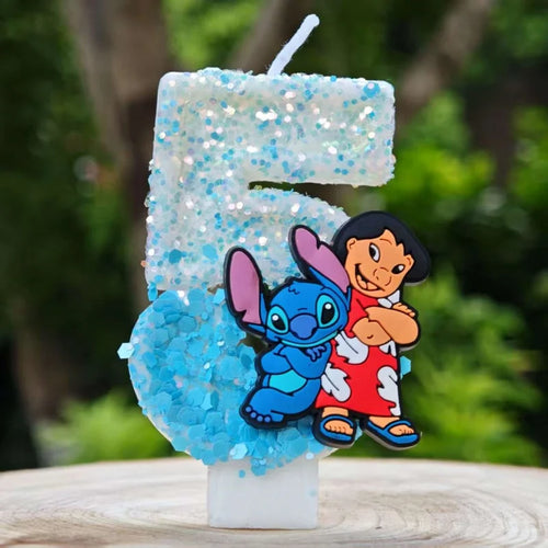 Lilo & Stitch Candle Number 0-9 Anime Digital Stitch Angel Children