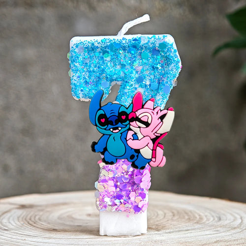 Lilo & Stitch Candle Number 0-9 Anime Digital Stitch Angel Children